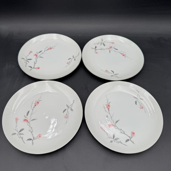 Salad Plates in Cherry Blossom by Fine China of Japan Set of 4 - Picture 1 of 7